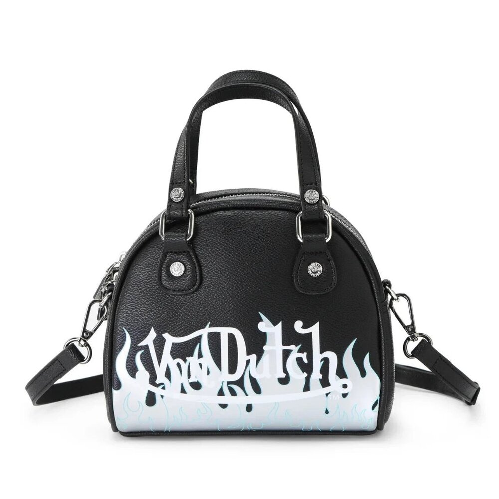 Von Dutch City of Angels Silver Blue Small Bowling Bag